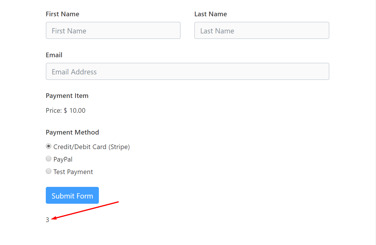 total submission count wp fluent forms