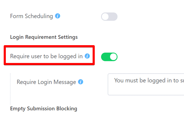 Fluent Forms Anti Spam - Required Login