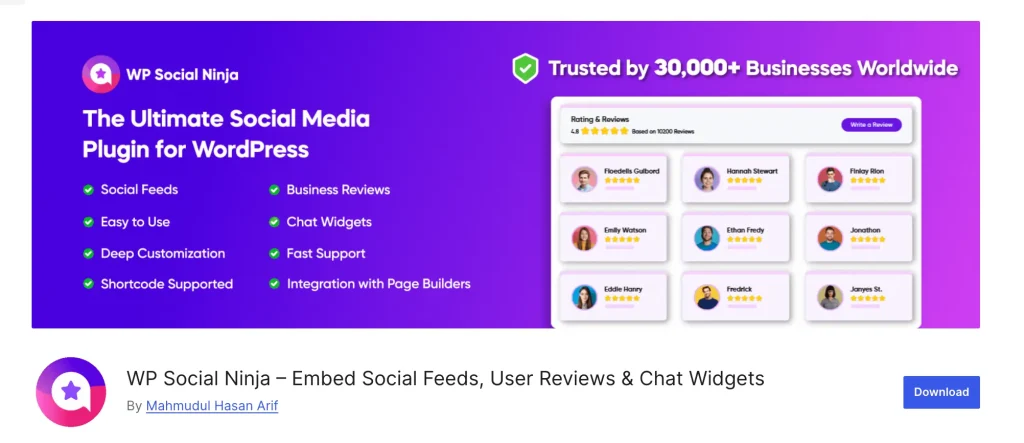 1.WP-Social-Ninja- WordPress Repository