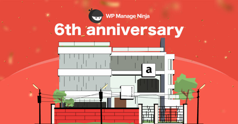 wpmanageninja 6th year anniversary, anniversary graphics