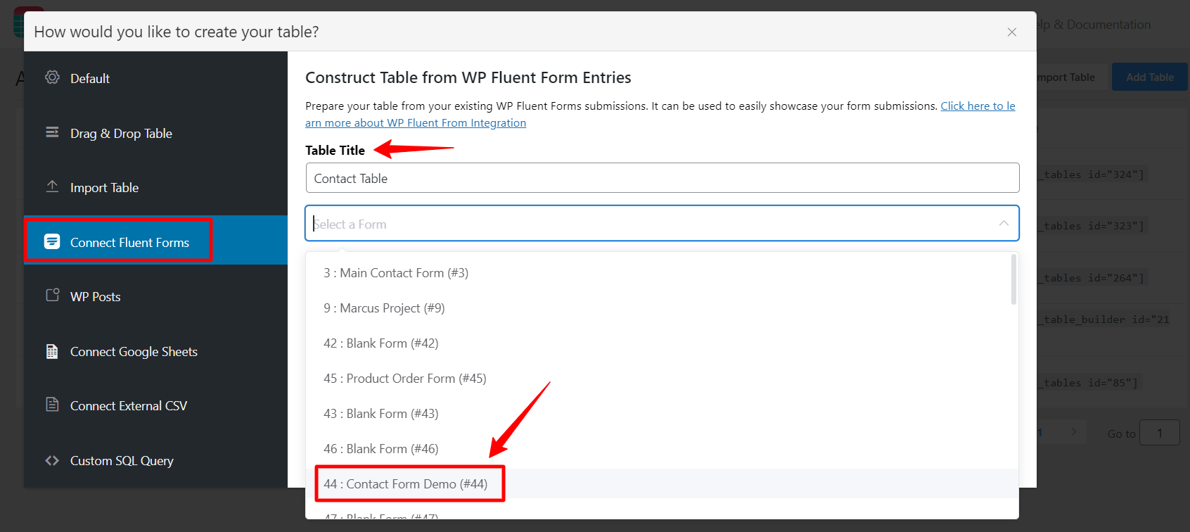 Connect Fluent Forms