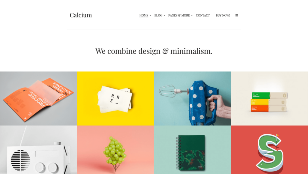 Calcium - Minimalist WordPress Blog Theme