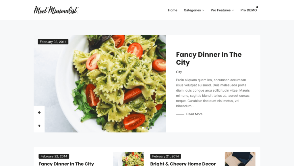 Meet Minimalist - Best WordPress Minimal Theme