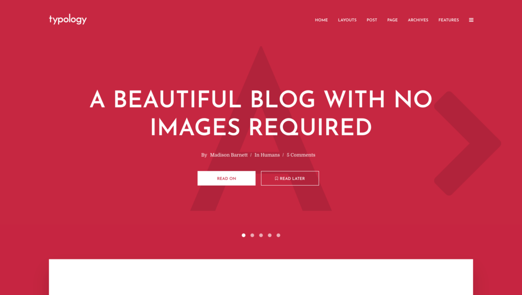 Typology - Minimal WordPress Blog Theme for Writers