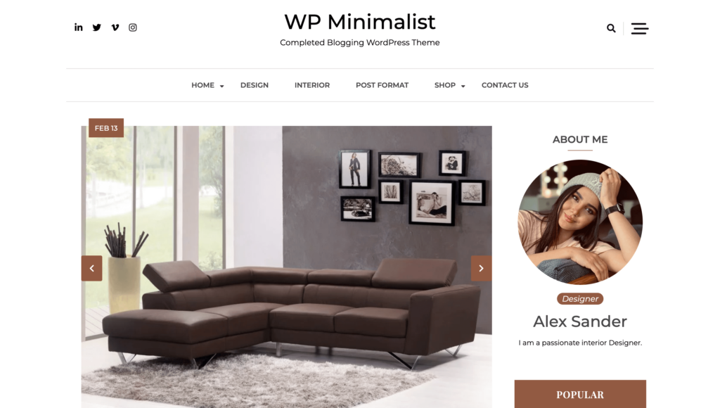 WP Minimalist - Minimalist WordPress Blog Themes
