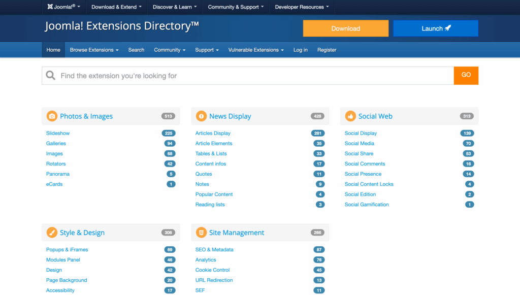 Joomla extensions