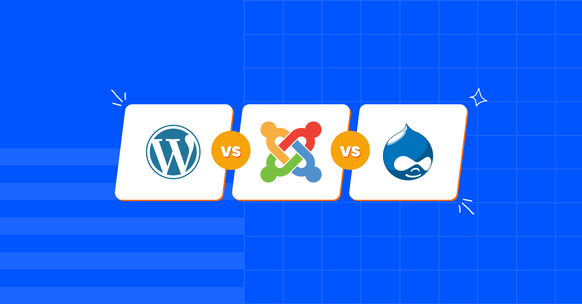WordPress vs Joomla vs Drupal