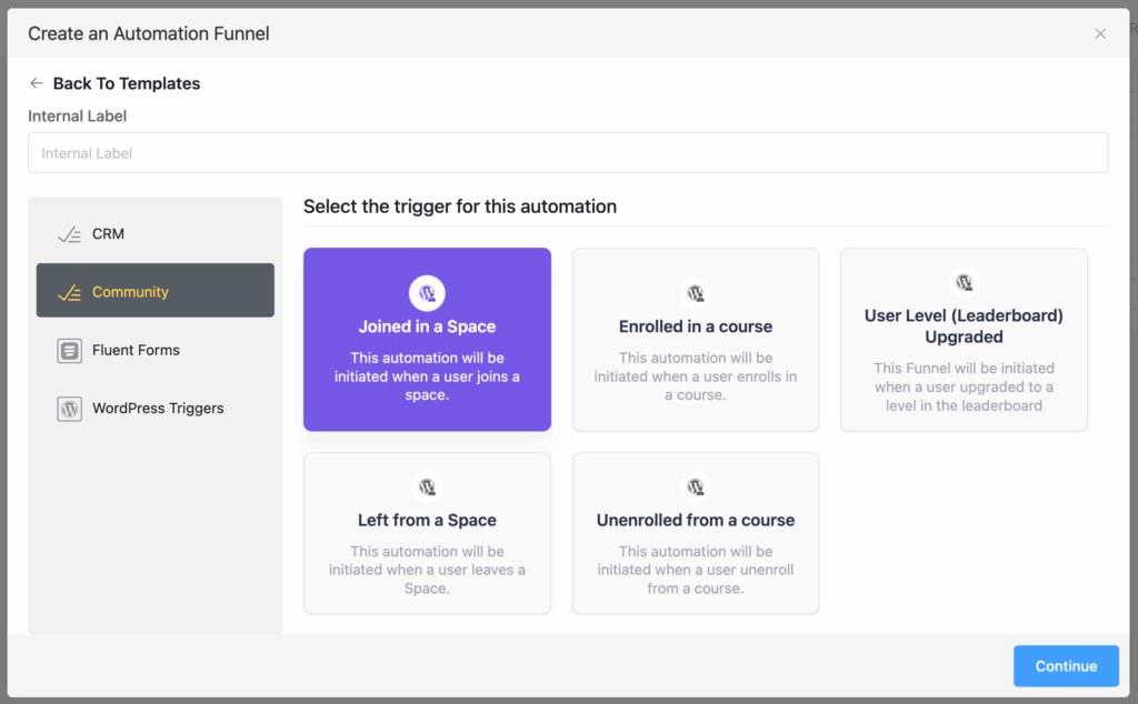 Click the trigger you want to activate