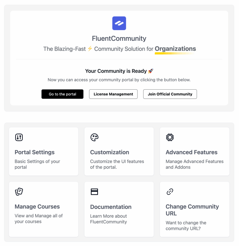 FluentCommunity Setup Wizard