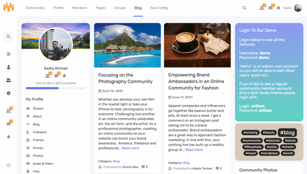 Blog section in PeepSo