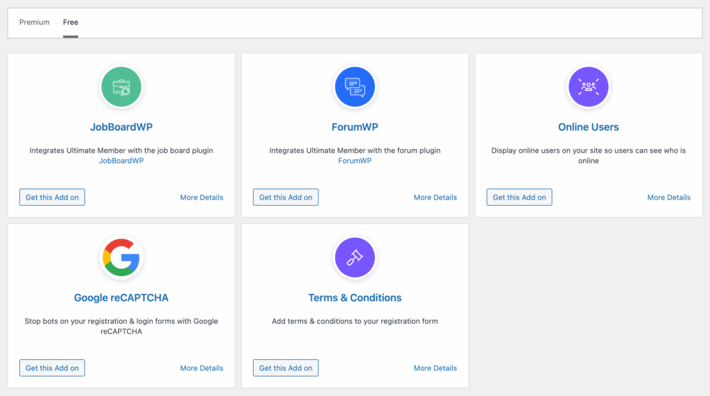 Ultimate Member Free Extensions