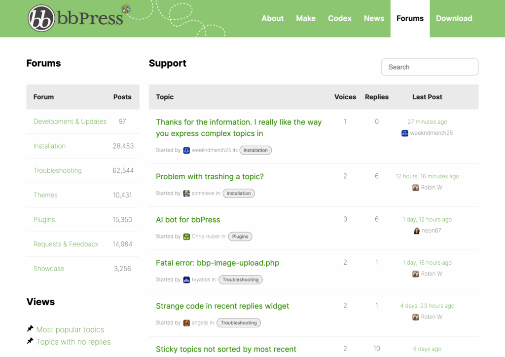 bbPress forum