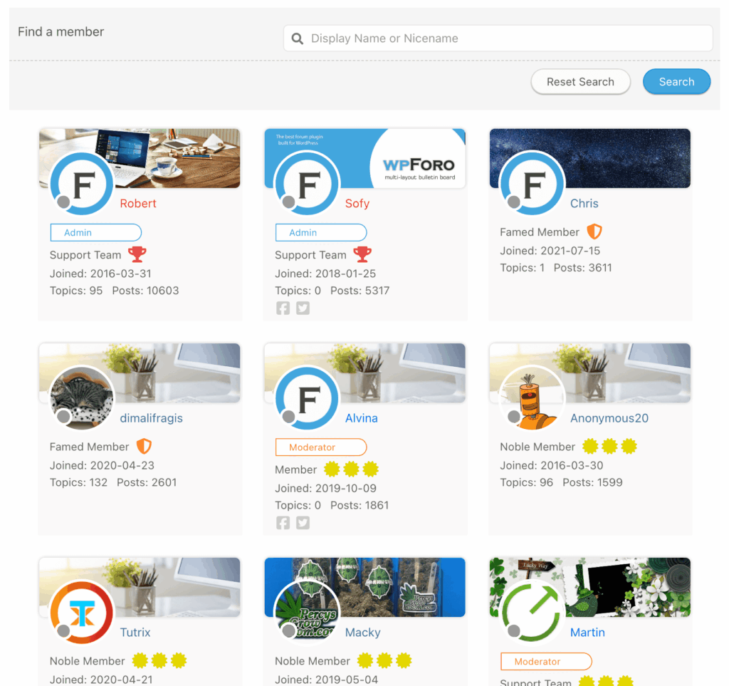 wpForo - Member List