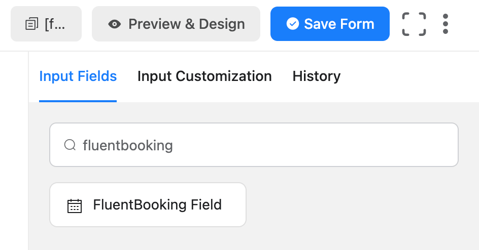 Search for FluentBooking inside Fluent Forms