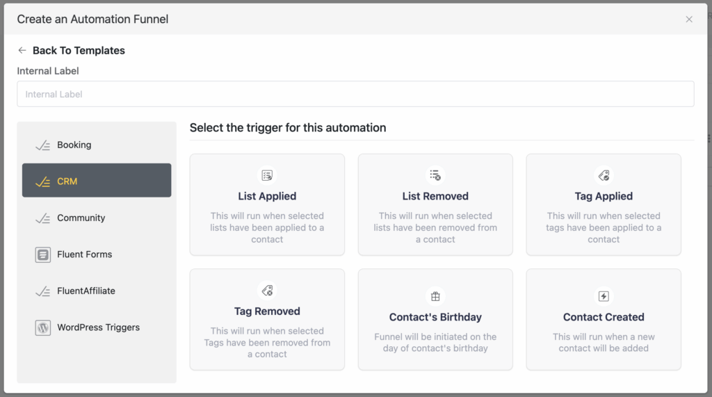 Create an automation funnel in FluentCRM