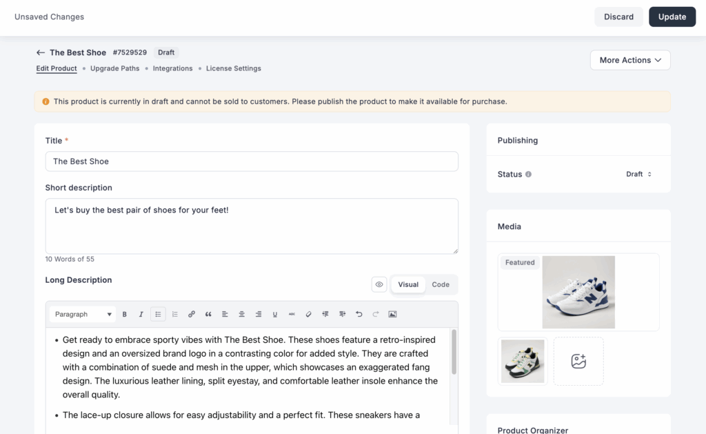 FluentCart, product customization