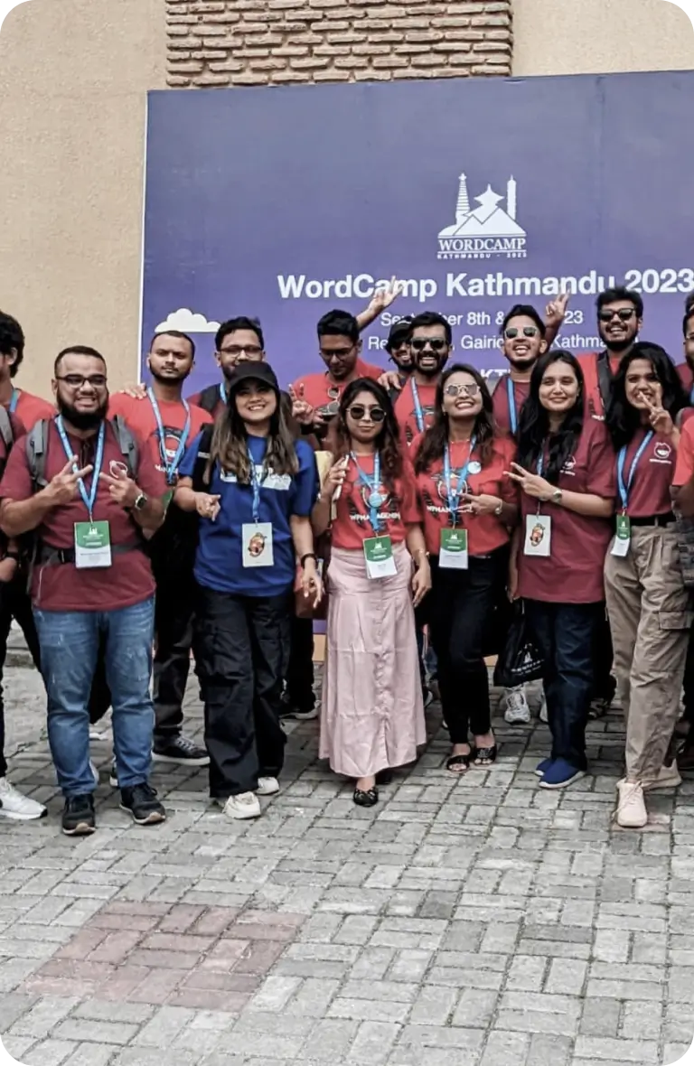 WP Manage Ninja team attend wordcamp kathmandu2023