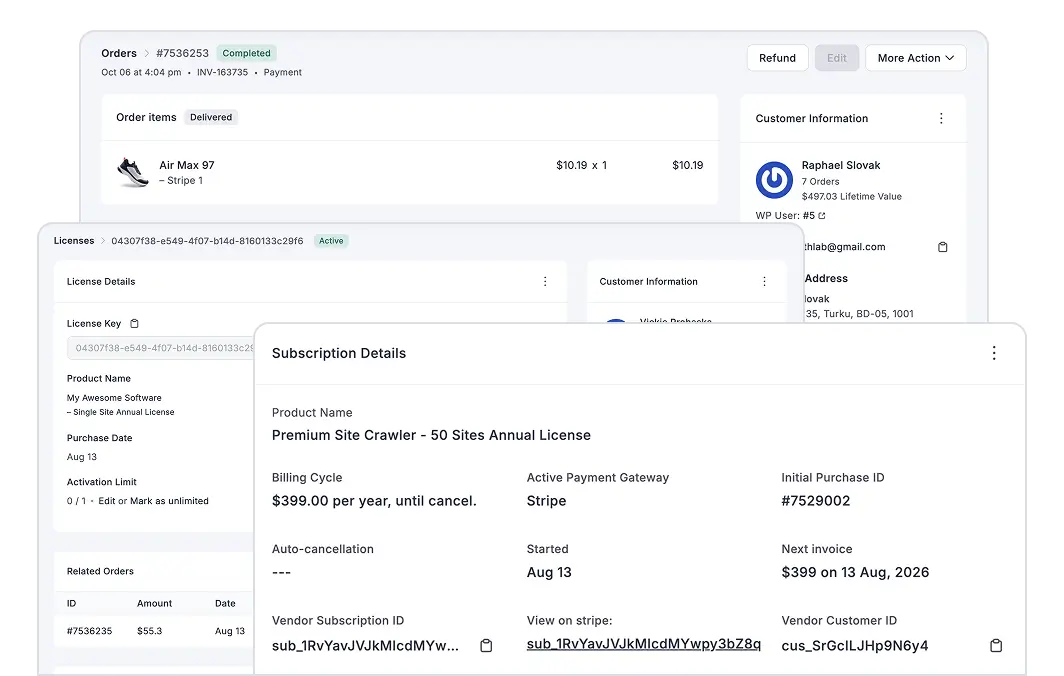 Subscription & Licence