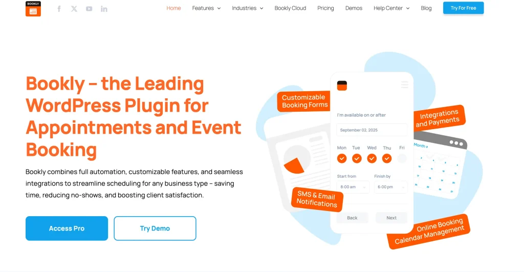 Bookly Appointment Booking Plugin
